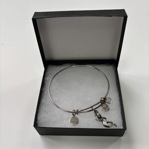 Rare Alex and Ani "MERMAID" Silver Tone Adjustable Bracelet Ocean Sea Mythical